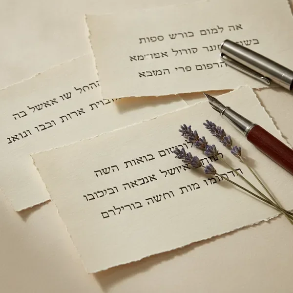 פתקי תודה בכתב יד אישי